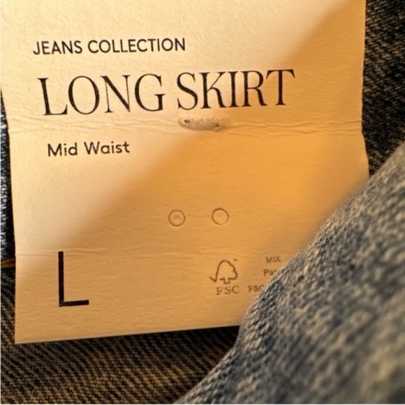 MANGO Rafaella Denim Maxi in Medium Blue Wash, Size L. - Picture 11 of 16